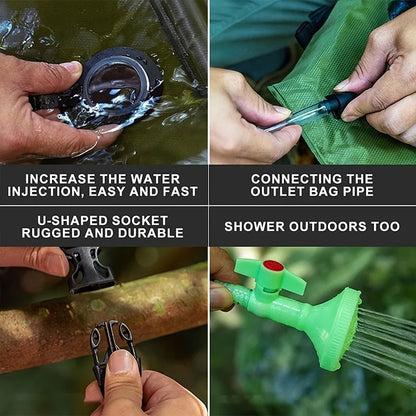 5-gallon solar-heated camping shower