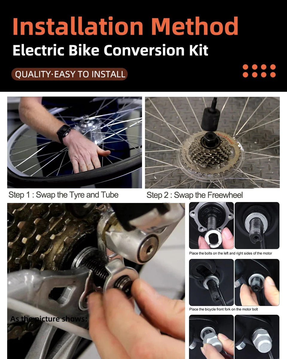 20"-29" Wheel Electric Bike DIY Kit