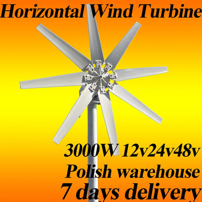 Small horizontal axis wind turbine 1KW-3KW