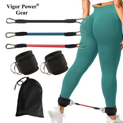 6Pcs Resistance Bands with Ankle Guard Strap