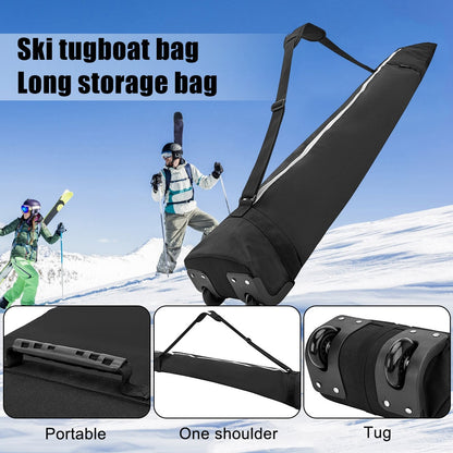 Oxford Cloth Ski Bag Waterproof with Wheel - lakescouleeoutdoors