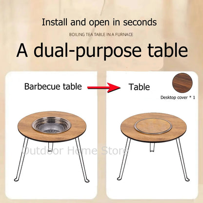 Folding Barbecue Round Table