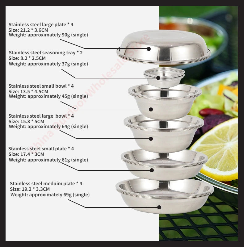 Portable 4 Place Dining Set