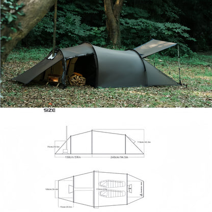 1-2 Person 4-Season Backpacking Tent with Stove Jack - lakescouleeoutdoors