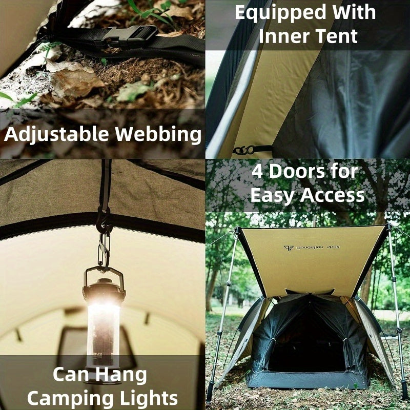 1-2 Person 4-Season Backpacking Tent with Stove Jack - lakescouleeoutdoors