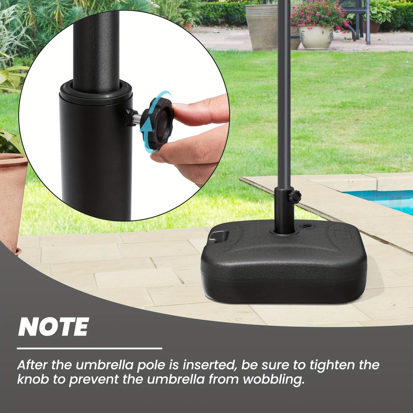 53lb Heavy Duty Patio Umbrella Base