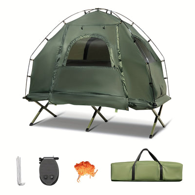 Camping Tent Cot W/ Sleeping Bag, Air Mattress & Pillow